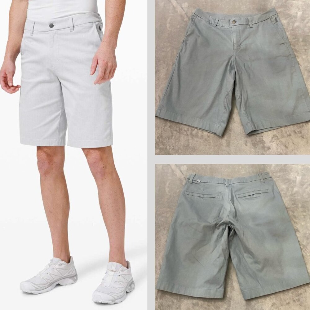 Lululemon Gray Commission Short Relaxed *Qwick Oxford 11" Inseam 4064
